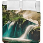 Waterfall Rocks Jungle Forest Duvet Cover Double Side (King Size)