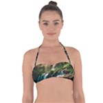 Waterfall Rocks Jungle Forest Tie Back Bikini Top