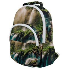 Rounded Multi Pocket Backpack 