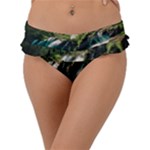 Waterfall Rocks Jungle Forest Frill Bikini Bottoms
