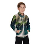 Waterfall Rocks Jungle Forest Kids  Windbreaker