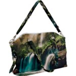 Waterfall Rocks Jungle Forest Canvas Crossbody Bag