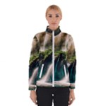 Waterfall Rocks Jungle Forest Women s Bomber Jacket