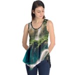 Waterfall Rocks Jungle Forest Sleeveless Tunic