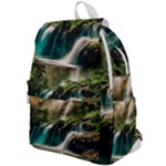 Waterfall Rocks Jungle Forest Top Flap Backpack