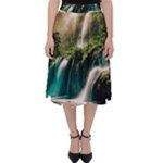 Waterfall Rocks Jungle Forest Classic Midi Skirt