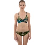 Waterfall Rocks Jungle Forest Wrap Around Bikini Set