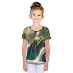 Waterfall Rocks Jungle Forest Kids  One Piece T-Shirt