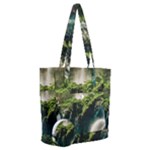 Waterfall Rocks Jungle Forest Everyday Shoulder Bag with Pouch Bag