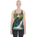 Waterfall Rocks Jungle Forest Piece Up Tank Top