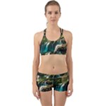 Waterfall Rocks Jungle Forest Back Web Gym Set