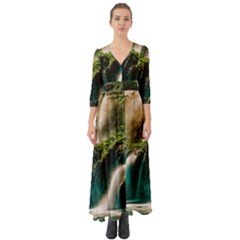 Button Up Boho Maxi Dress 