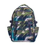 Waterfall Rocks Jungle Forest Carry-on Double Buckle Travel Backpack