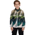 Waterfall Rocks Jungle Forest Kids  High Neck Windbreaker