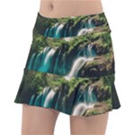 Waterfall Rocks Jungle Forest Classic Tennis Skirt