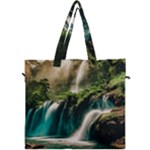 Waterfall Rocks Jungle Forest Canvas Travel Bag