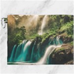 Waterfall Rocks Jungle Forest Canvas Cosmetic Bag (XXXL)