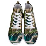 Waterfall Rocks Jungle Forest Men s Lightweight High Top Sneakers