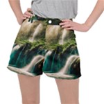 Waterfall Rocks Jungle Forest Women s Ripstop Shorts