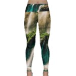 Waterfall Rocks Jungle Forest Lightweight Velour Classic Yoga Leggings