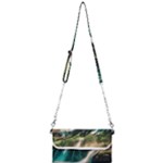 Waterfall Rocks Jungle Forest Mini Crossbody Handbag
