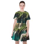Waterfall Rocks Jungle Forest Sailor Dress