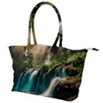 Waterfall Rocks Jungle Forest Canvas Shoulder Bag