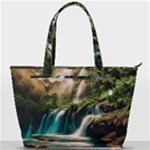 Waterfall Rocks Jungle Forest Back Pocket Shoulder Bag 