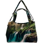 Waterfall Rocks Jungle Forest Double Compartment Shoulder Bag
