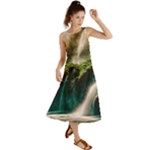 Waterfall Rocks Jungle Forest Summer Maxi Dress