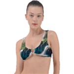 Waterfall Rocks Jungle Forest Ring Detail Bikini Top