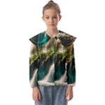 Waterfall Rocks Jungle Forest Kids  Peter Pan Collar Blouse