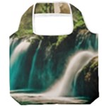 Waterfall Rocks Jungle Forest Foldable Grocery Recycle Bag