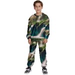 Waterfall Rocks Jungle Forest Kids  Sweatshirt set