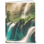 Waterfall Rocks Jungle Forest 5  x 7  Hardcover Notebook