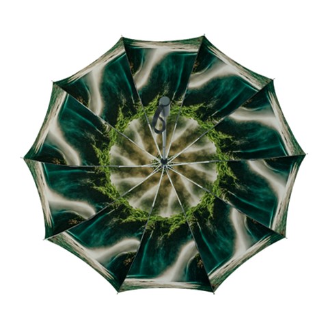 Waterfall Rocks Jungle Forest Automatic Folding Umbrella with Case (Large) from ArtsNow.com