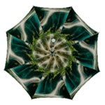 Waterfall Rocks Jungle Forest Automatic Folding Umbrella with Case (Medium)