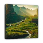Mountains Trees Forest Mini Canvas 8  x 8  (Stretched)
