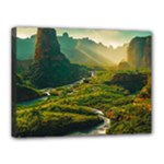 Mountains Trees Forest Canvas 16  x 12  (Stretched)