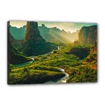 Mountains Trees Forest Canvas 18  x 12  (Stretched)