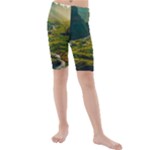 Mountains Trees Forest Kids  Mid Length Swim Shorts