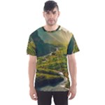 Mountains Trees Forest Men s Sport Mesh T-Shirt