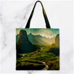 Mountains Trees Forest Zipper Grocery Tote Bag