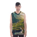Mountains Trees Forest Men s Basketball Tank Top