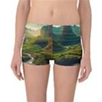 Mountains Trees Forest Reversible Boyleg Bikini Bottoms