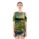 Mountains Trees Forest Shoulder Cutout One Piece Dress