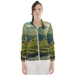 Mountains Trees Forest Women s Windbreaker