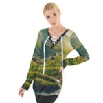 Mountains Trees Forest Tie Up T-Shirt