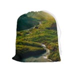 Mountains Trees Forest Drawstring Pouch (XL)