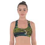Mountains Trees Forest Cross Back Sports Bra